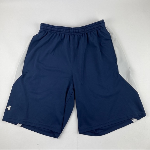 Under Armour Shorts Mens Large Loose Fit Blue Elastic Waist - Picture 1 of 9